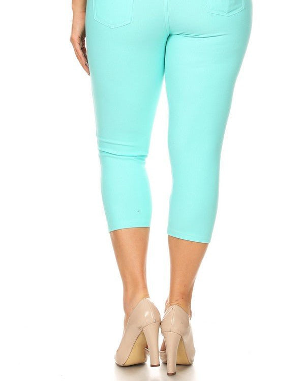 Custom Order & Pricing: Plus Size Classic Solid Skinny Jeggings - #variant_color# - #variant_size# - #variant_option#