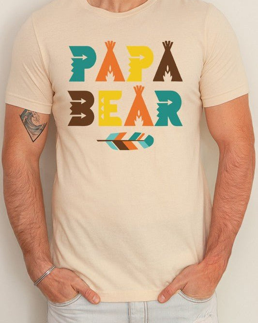 Fathers Day Mens Tees Papa Bear Graphic Top - #variant_color# - #variant_size# - #variant_option#