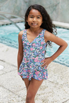 Girls Swimwear: Swim Dress in Rose Sky - Marina West Swim - #variant_color# - #variant_size# - #variant_option#