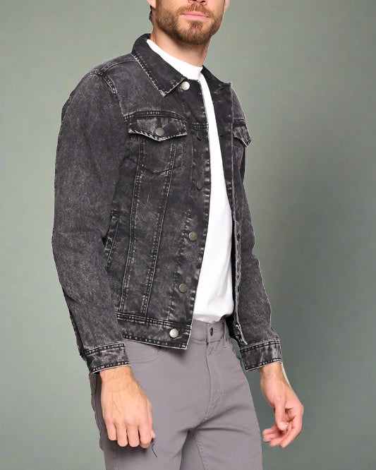 Men's Denim Jacket: Charcoal - #variant_color# - #variant_size# - #variant_option#