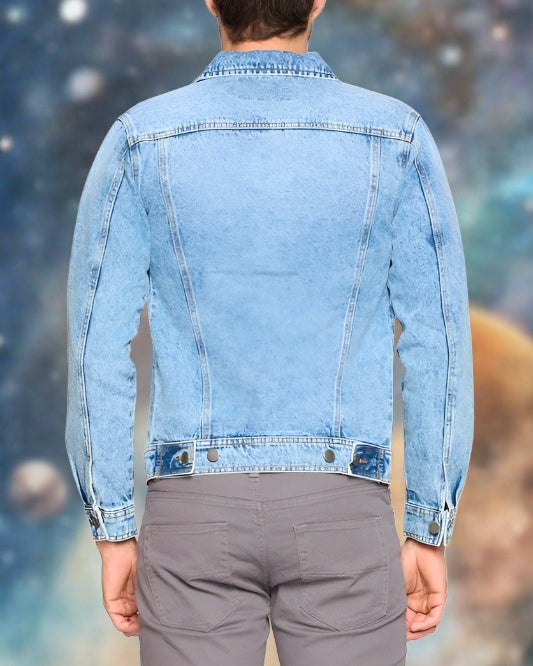 Men's Denim Jacket: Light Blue - #variant_color# - #variant_size# - #variant_option#