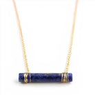 Necklace: Natural Gemstone Cylinder - #variant_color# - #variant_size# - #variant_option#