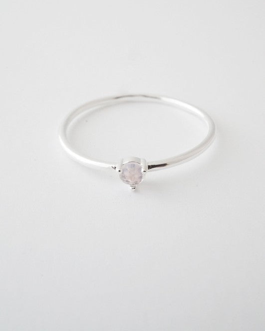 Ring: Rose Quartz Crystal Point Solitaire Ring - #variant_color# - #variant_size# - #variant_option#