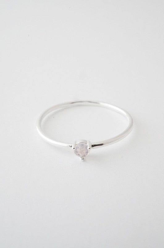 Ring: Rose Quartz Crystal Point Solitaire Ring - #variant_color# - #variant_size# - #variant_option#