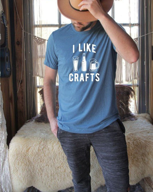 Unisex T-Shirt: Crew Neck Softstyle Tee - Beer Graphic "I Like Crafts " - #variant_color# - #variant_size# - #variant_option#