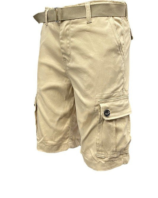 Weiv Mens Belted Cargo Shorts with Belt - #variant_color# - #variant_size# - #variant_option#