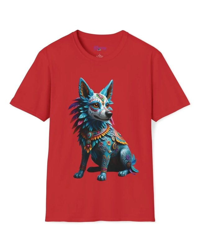 Mystic Mayan Dog - Unisex Softstyle T-Shirt - #variant_color# - #variant_size# - #variant_option#